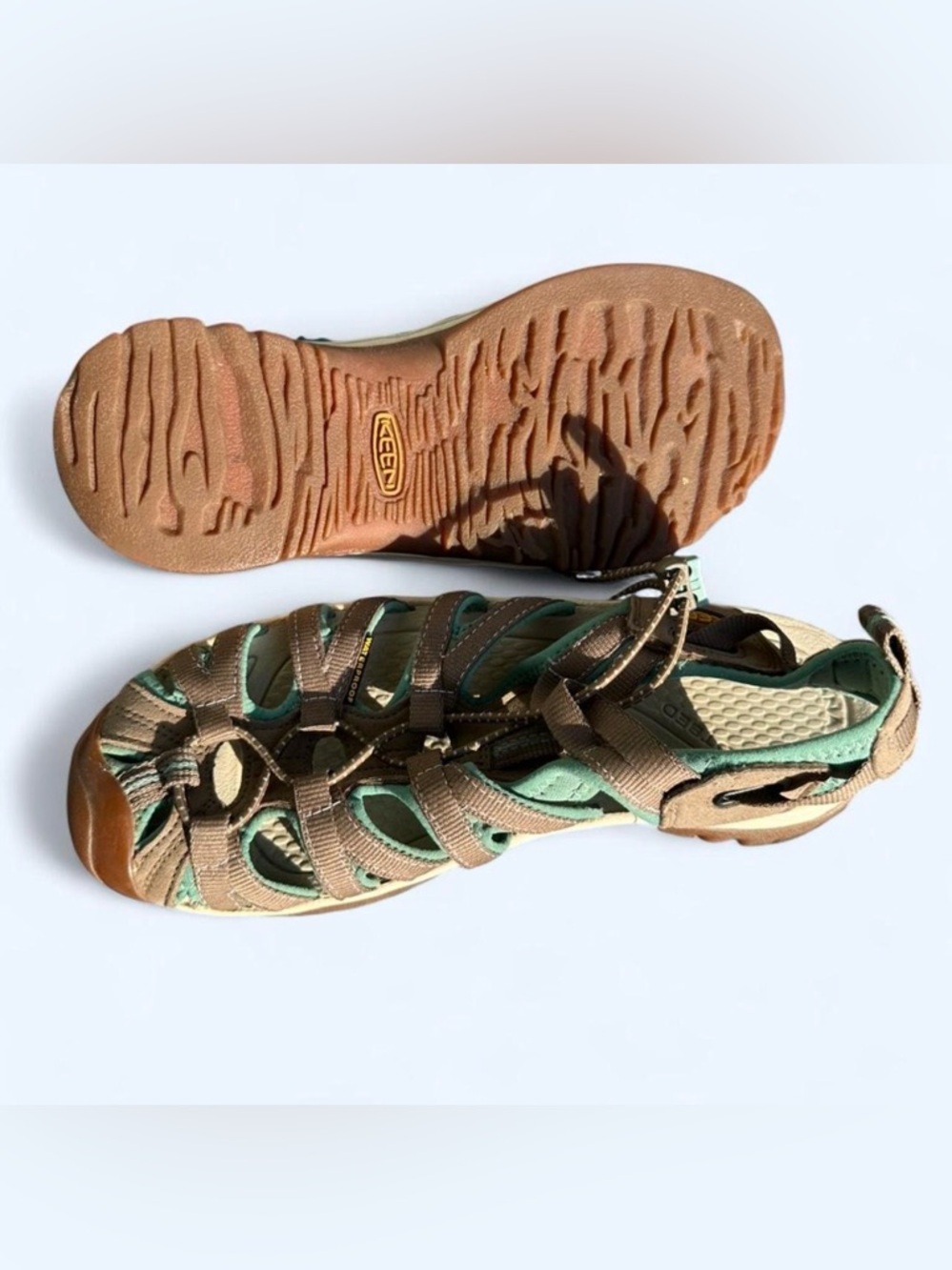 KEEN Newport H2 Women’s Sport Sandals Size 8.5 EU 39 Brown/Turquoise Waterproof - Picture 5 of 7